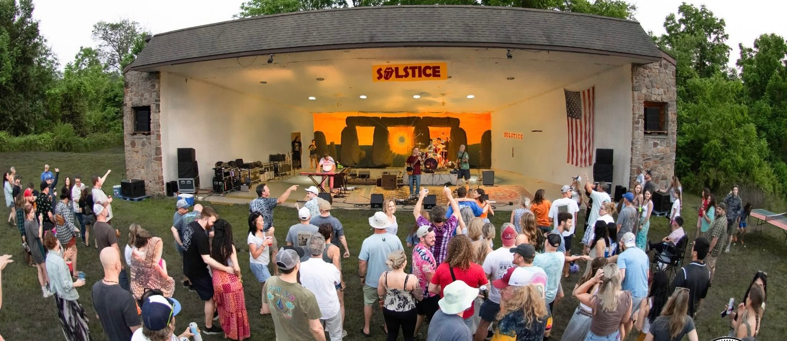 The Solstice crowd gathered for live music